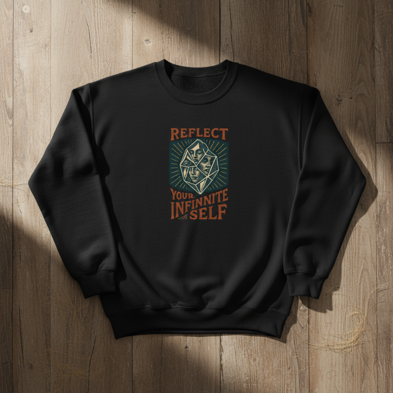 Reflect Your Infinite Self Cotton Unisex Sweatshirt