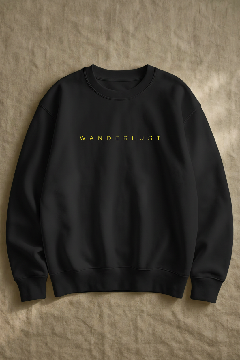 Wanderlust Embroidered Unisex Organic Sweatshirt