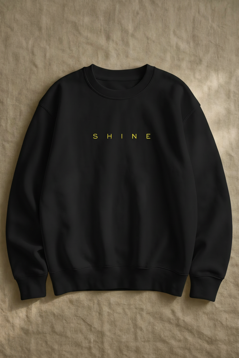 Shine Embroidered Unisex Organic Sweatshirt