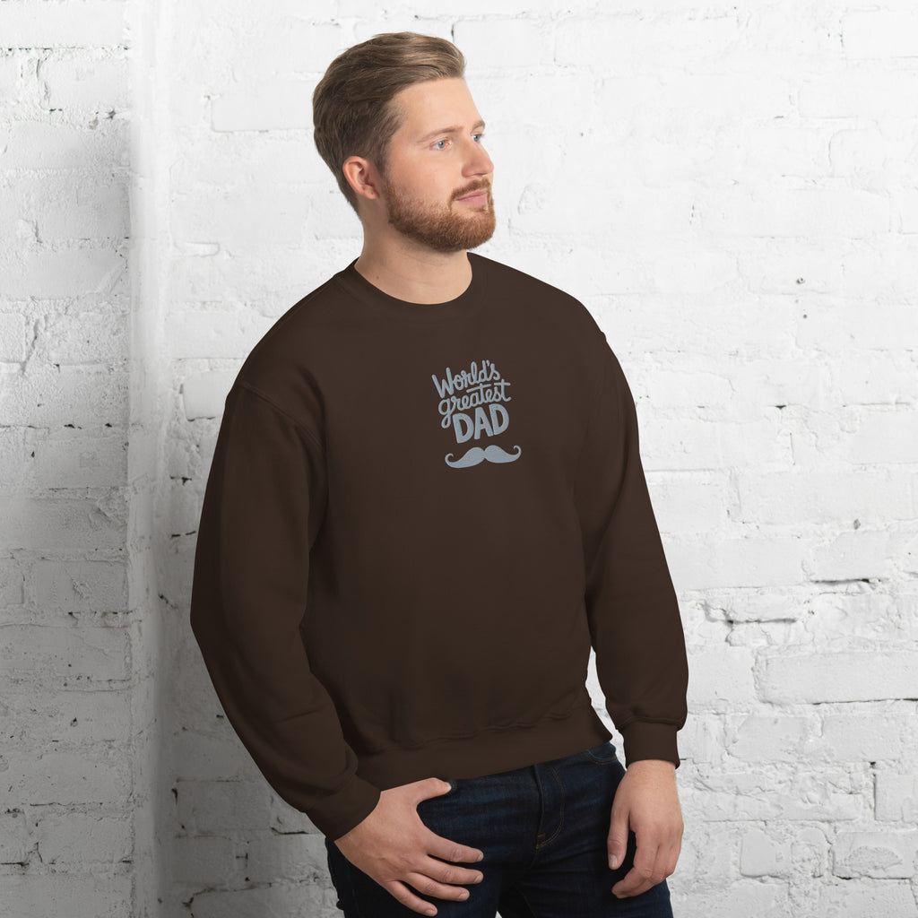 World's Greatest Dad Sweatshirt or Hoodie, Embroidered Gift with Est Year or Kids Names