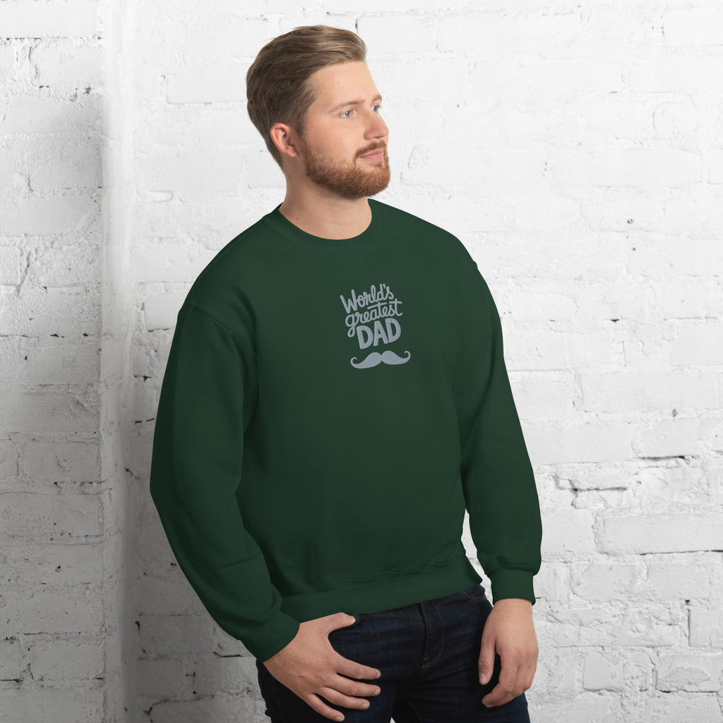 World's Greatest Dad Sweatshirt or Hoodie, Embroidered Gift with Est Year or Kids Names