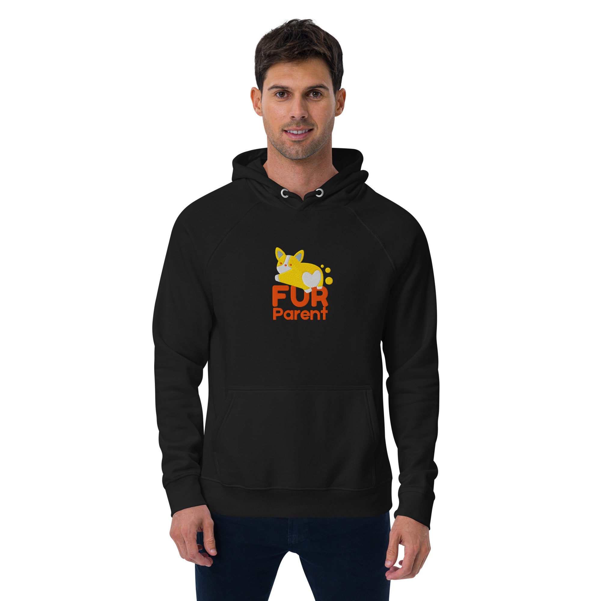 Fur Parent Embroidered Cotton Unisex Hoodie - Front View